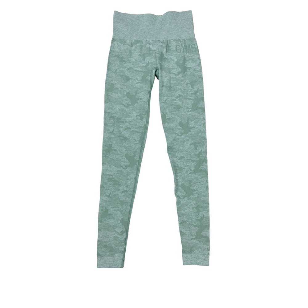 Gymshark Adapt Light Green Camo Seamless Leggings Size XS